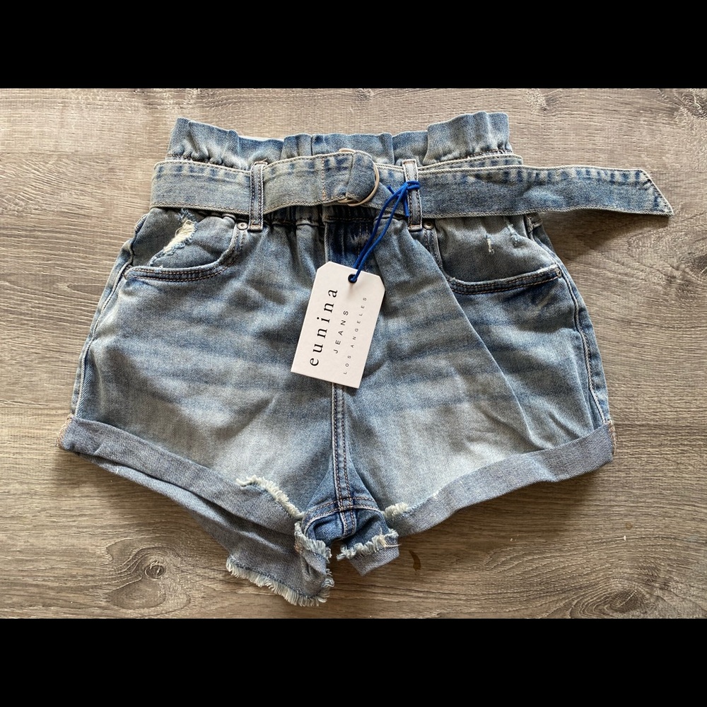 3 for $15 Eunina Kara High rise paperbag rolled shortie